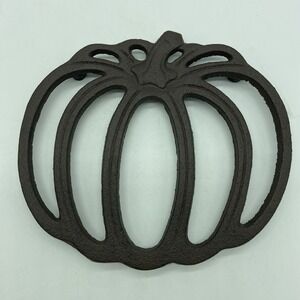 Cast Iron Pumpkin Trivet Rustic Fall Kitchen Decor Thanksgiving Farmhouse Table